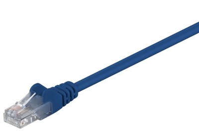 Kabel przewód patchcord UTP kat 5e niebieski 10m