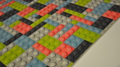 DYWAN DZIECIĘCY KLOCKI 160x200cm EFEKT 3D SZARE