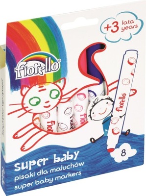 Pisaki flamastry SUPER BABY 8kol dla dzieci