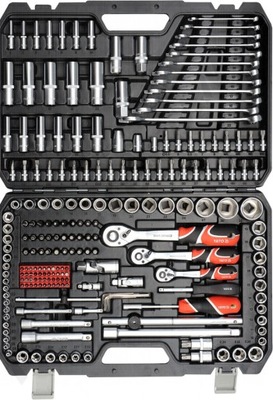 YATO ZESTAW KLUCZY 216EL 1/2" 3/8" 1/4" XXL