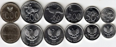 INDONEZJA zestaw 6 monet