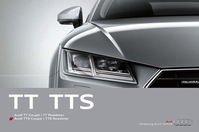 Audi TT TTS prospekt 2015 126s. Szwacaria 