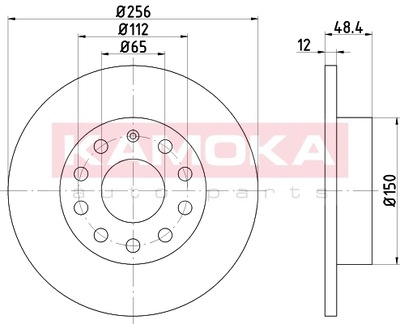 1032552/KAM DISC BRAKE VW GOLF V 03- REAR KAMOKA - milautoparts-fr.ukrlive.com