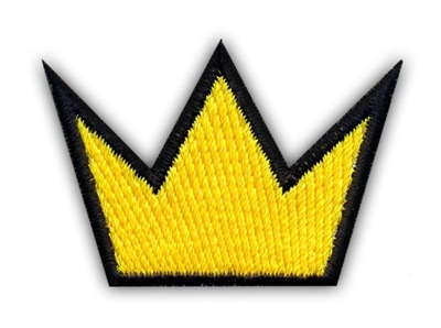 Naszywka - KORONA, haftowana -HAFT- crown