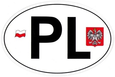 PEGADURA OZNACZENIE KRAJU PL POLSKA FLAGA + GODLO  