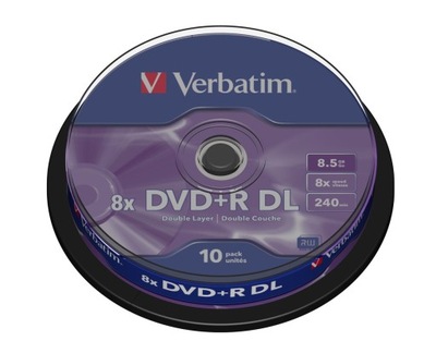 VERBATIM DVD+R DL 8,5GB 8x cake 10 szt. najlepsze!