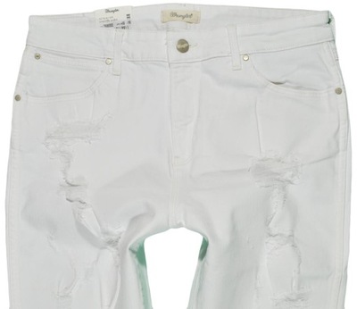 WRANGLER spodnie JEANS white BOYFRIEND W27 L30