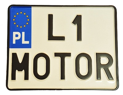 Polska tablica motocyklowa,motor