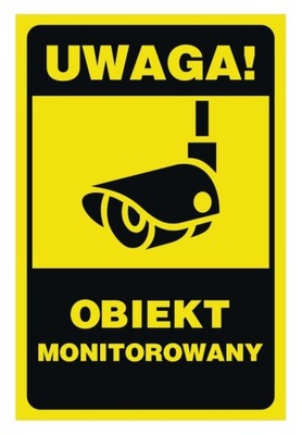 AUTOCOLLANT ATTENTION OBIEKT MONITOROWANY DE11 20X30 CM - milautoparts-fr.ukrlive.com