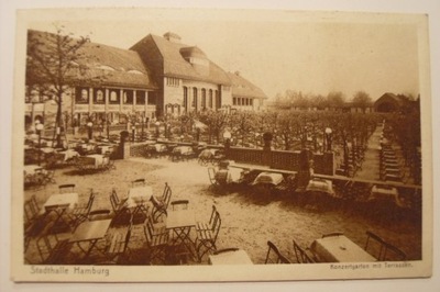 STADTHALLE HAMBURG 1929 NIEMCY POCZTÓWKA Lodz