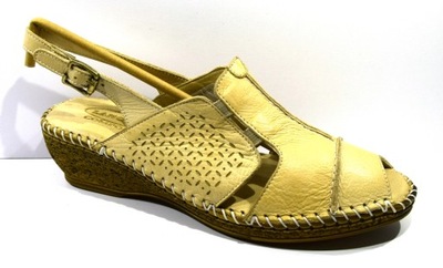 SANDAŁY DAMSKIE WYGODNE BUTY KOTURNIE 40C1409 R.40