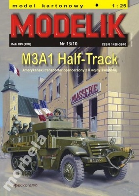 Modelik nr 13/10 M3 A1 HALF- TRACK 1:25