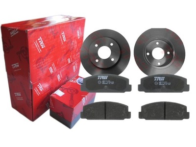 2× DISCS BRAKE TRW DF4240 + PADS BRAKE REAR FOR NISSAN PRIMERA -02 - milautoparts-fr.ukrlive.com