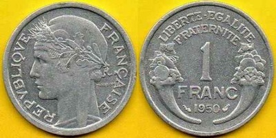 Francja 1 Franc 1950 r.