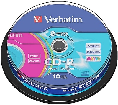 Verbatim CD-R Mini 210MB 8cm Cake 50 Kolorowe