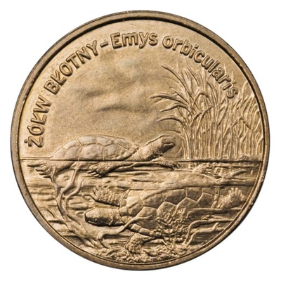 Moneta 2 zł - Żółw błotny - 2002 rok