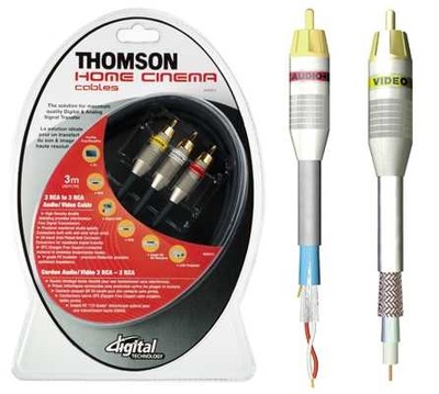 PROFESJONALNY ZŁOTY 3xcinch / RCA THOMSON OFC 3 m