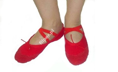 Baletki Do Tańca Tradycyjne czerwone r. 36 Buty