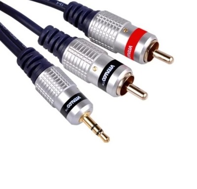 Kabel minijack (3,5 mm) - 2x RCA (cinch) 4 m