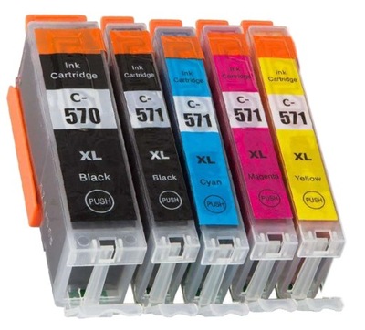 5x TUSZE DO DRUKARKI CANON MG5750 MG5751 MG5752