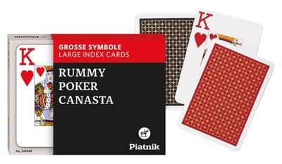 PIATNIK Karty do gry 2419 poker OPTI duży indeks