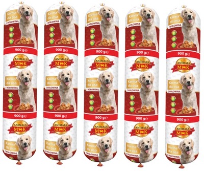 Kiełbasa dla psa 30 szt MK ANIMALS 900g z WOŁOWINĄ