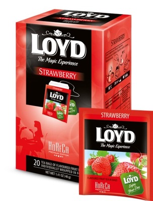 Herbata LOYD Strawberry w saszetkach 2g x 20 szt