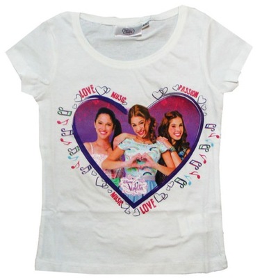 VIOLETTA T-SHIRT BLUZKA KROTKI REKAW DISNEY 116