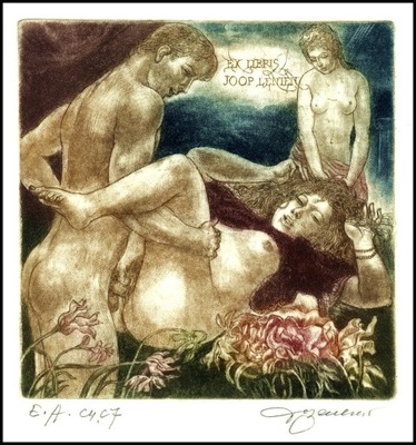Bekker 1997 Exlibris C4 Erotyka Kobieta Sex 614