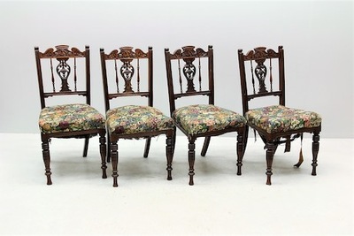 Stare Rzezbione Krzesla z lat 1800 do renowacji