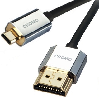 KABEL HDMI micro-HDMI 2.0 LINDY PŁASKI CIENKI 1m