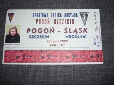 Bilet Pogoń Szczecin - Śląsk Wrocław 29.07.2000