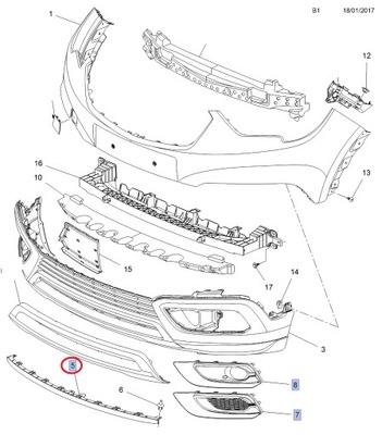 OPEL CROSSLAND FACING, PANEL BUMPER FRONT - milautoparts-fr.ukrlive.com