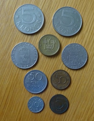 Szwecja zestaw 9 monet