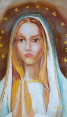 Matka Boska, obraz olejny, 35x60cm, PROMOCJA