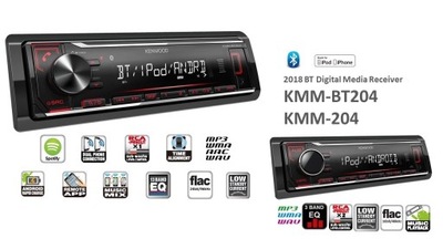 KENWOOD KMM-BT204 RADIO USB BLUETOOTH ŚWIETNA CENA
