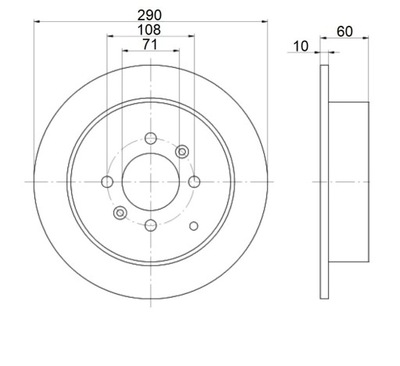 DISC HAM./TYL/ PEUGEOT 406 @290X10 - milautoparts-fr.ukrlive.com