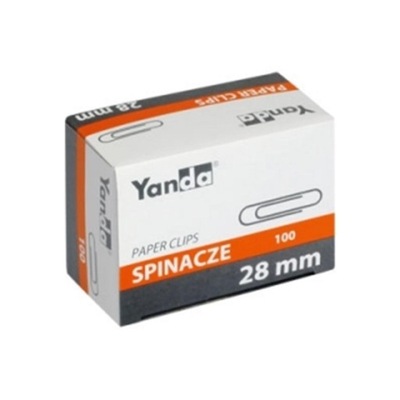 Spinacze biurowe 28mm yanda 100 sztuk