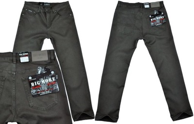 Spodnie męskie jeans Big More 621 oliw. L32 114/45