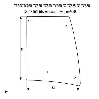 GLASS DOOR SIDE LEFT TEREX 760 860 880 960 - milautoparts-fr.ukrlive.com