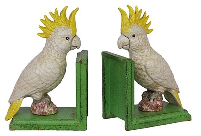 Zakładki do Książek Papugi Cacadu (2-szt) Rzeźba Żeliwo
