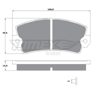 PADS BRAKE TOMEX CITROEN SAXO FRONT - milautoparts-fr.ukrlive.com