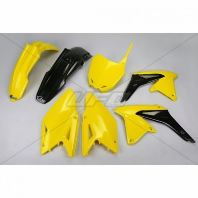 UFO ASSORTIMENT DE PLASTIQUE SUZUKI RMZ 450 '08-17 COULEUR OEM '16 (ZOLTY/CZARNY) - milautoparts-fr.ukrlive.com