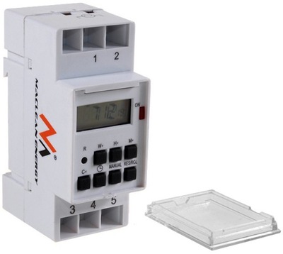 Timer Cyfrowy Maclean Mce09 Na Szynę Din 10 Programów 3600W Max 156 Program