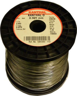 Drut oporowy KANTHAL D 0,9 mm 10 metrów