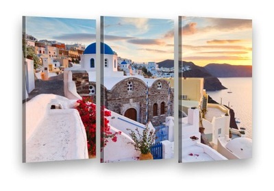 TRIPTYCHY TRIPTYCH OBRAZ SANTORINI Grécko MAXVYBER