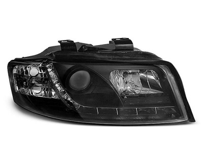 Ліхтарі  фари audi a4 b6 00-04 dayline чорний фото №1