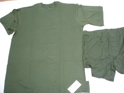 wojskowy T-shirt KOSZULKA KHAKI rozm. XXL + spodenki