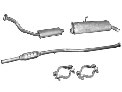 CITROEN BERLINGO / PEUGEOT DE CHARGEMENT / 1.9D (ROK 2002-2008) POTS D'ÉCHAPPEMENT + COLLIERS - milautoparts-fr.ukrlive.com