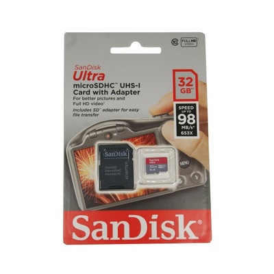 KARTA micro SD 32GB SANDISK Ultra SDHC CLASS 10
